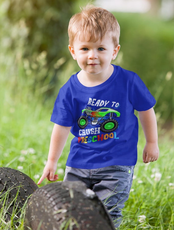 Kids Preschool T Shirt Preschool Shirt Boy's Crush Preschool Car Shirt Cute Back To School Shirt Cool Truck Shirt