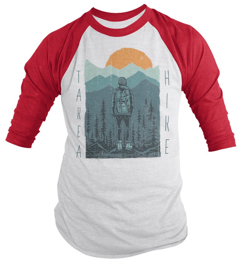 Men's Hiking T Shirt Take A Hike Shirt Graphic Tee Hiker Etsy