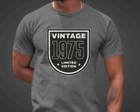 Men's Vintage 1975 Birthday Shirt 50th Birthday Gift 50 T Shirt Gift Unisex Limited Edition Tee Turning 50 Year Old Bday Man For Men Women