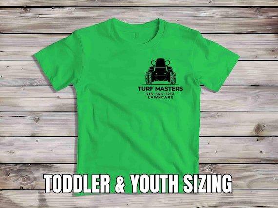 Kids Lawn Mowing Shirt Personalized Lawn Mowing Zero Turn Tee Lawncare TShirt Lawn Mower T-Shirt Mows Lawns Custom Name Shirts Youth