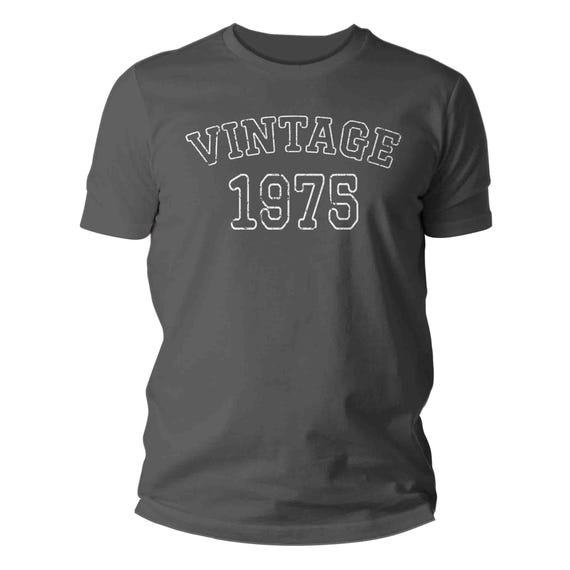 Men's Vintage 1975 Birthday T Shirt 50th Birthday Shirt Fifty Years Gift Grunge Bday Gift Men's Unisex Soft Tee 50 Bday Unisex Man