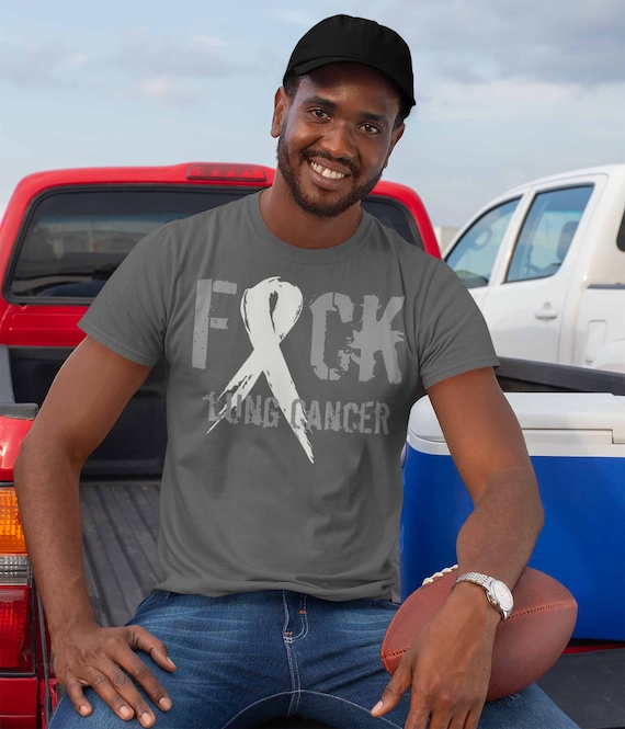 Fck Cancer Tshirt White Ribbon Lung Cancer Awareness Shirt Fck Cancer Tshirt White Ribbon Lung Cancer Awareness Shirt