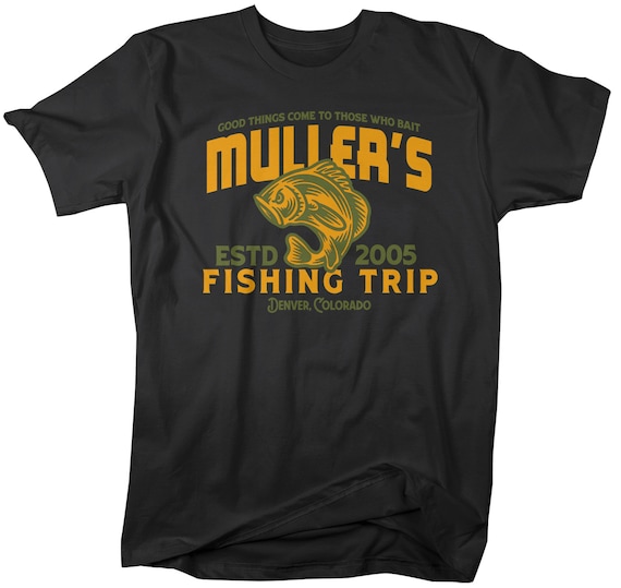 Men's Personalized Fishing T-Shirt Vintage Shirts Fisherman Trip Customized Tee Shirt Men's Gift Custom