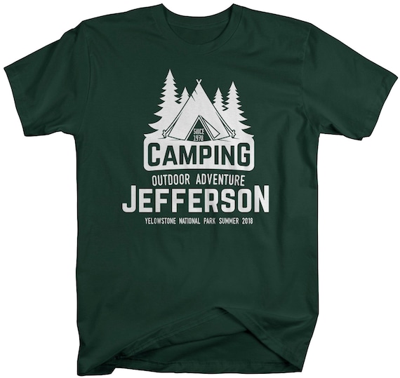 Personalized Camping Tent Forest Tshirt Family Camp Trip Etsy