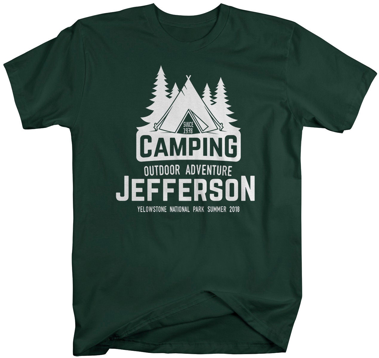 Personalized Camping Tent Forest T-shirt Family Camp Trip | Etsy