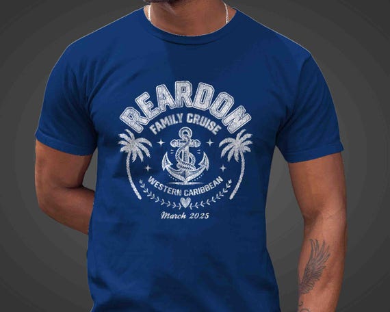 Men's Personalized Cruise T-Shirt Custom Family Shirts Vacation Anchor T Shirt Nautical TShirts Group Logo Matching Unisex Women Gift