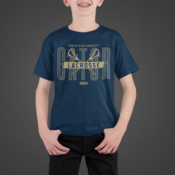 Kids Personalized Lacrosse T Shirt Custom LAX Shirt Personalized Lacrosse Bro Team TShirt Sticks Custom Unisex Youth Gift Idea