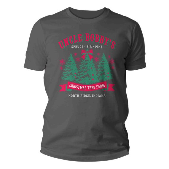 Men's Personalized Tree Farm T Shirt Custom Christmas Fir Spruce Grunge Vintage Name Shirt Personalized Business Farmer Pine Men's Gift Idea