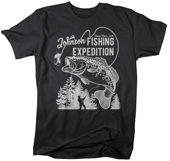 Personalized Fishing T-shirt Fisherman Trip Expedition Tee Shirt Men's Gift  Custom Shirts 