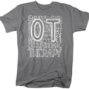 Men's Occupational Therapy T Shirt OT Typography T Shirt Occupational Therapy Shirt Ot Gift Shirts Therapist T Shirt RN LPN T Shirt image 2