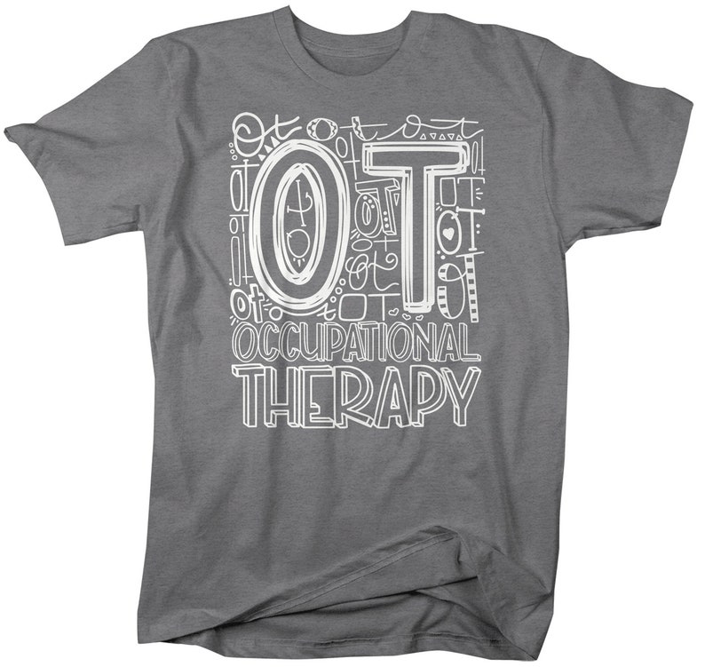 Men's Occupational Therapy T Shirt OT Typography T Shirt Occupational Therapy Shirt Ot Gift Shirts Therapist T Shirt RN LPN T Shirt image 2