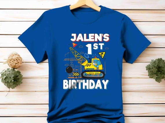 Construction Birthday Shirt, Personalized Wrecker T-Shirt, Kids Contractor Birthday Shirt, Construction Theme Birthday