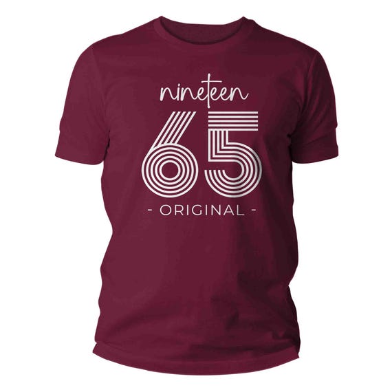 Men's 1965 Original Birthday Shirt 60th Birthday T Shirt Sixty Years Gift Retro Bday Gift Men's Unisex Soft Tee 60 Bday Unisex Man