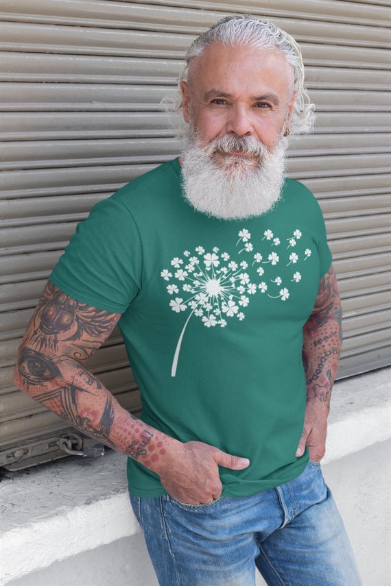 Men's Funny St. Patrick's Day Shirt Dandelion Cute Clover Lucky Patty's Irish Clovers Seeds Shamrocks Luck Ireland Unisex Man