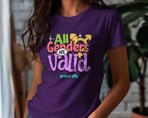 Men's All Genders Matter T-Shirt LGBTQ Ally T Shirt Trans Gay Bi Cis Pan Shirt LGBT Support For Her Him TShirt Love Gender Women Tee
