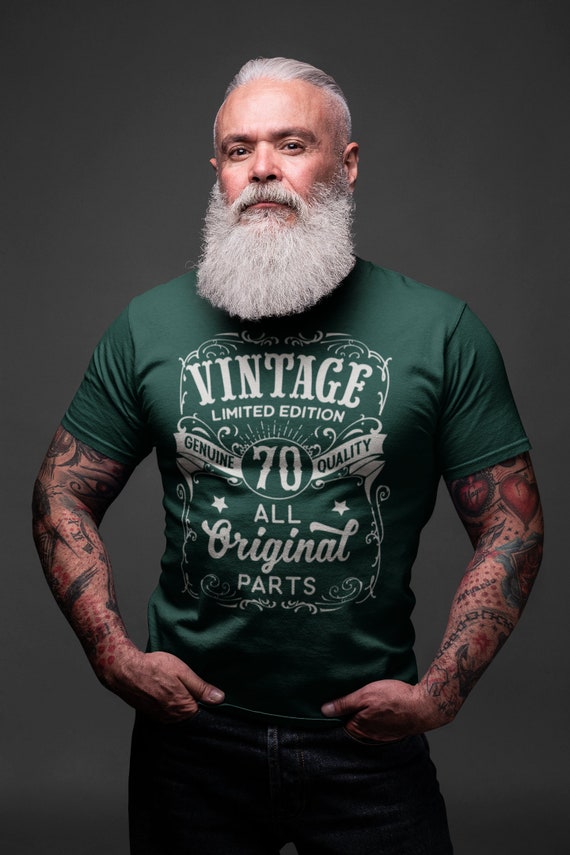 Men's Vintage 70th Birthday Shirt Whiskey Label Seventy Shirt Gift Idea 70th Birthday Shirts Original Parts Tee Vintage Shirt Man Unisex