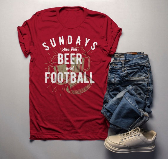 Men's Football T Shirt Sundays Are For Tshirt Football Beer Shirts Vintage Graphic Tee