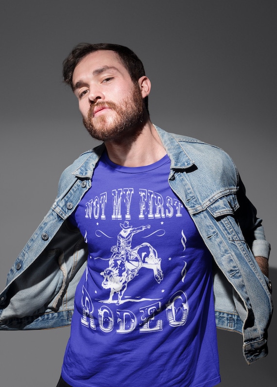 Men's Vintage Rodeo T Shirt Not My First Rodeo Shirts Wild West Bull Riding Graphic Tee Western TShirt Vintage Shirt
