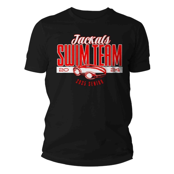 Men's Personalized Swim Team T Shirt Custom Swimming Dad Shirt Personalized Diver Diving Mom Swimmer Goggles Custom Unisex Gift Idea