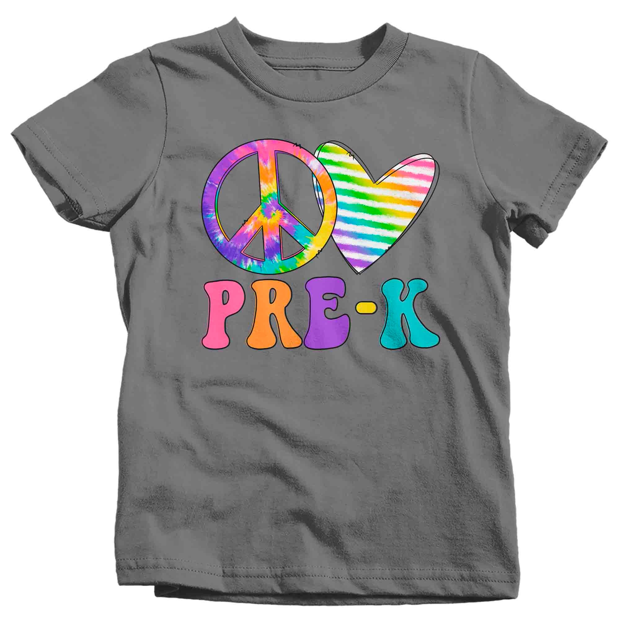 Kids Pre-K Shirt Peace Love T Shirt Tie Dye PreK Grade Pre | Etsy
