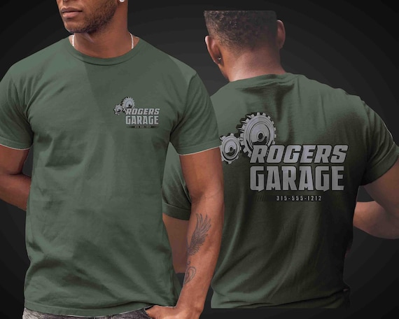Men's Custom Mechanic Shirt Personalized Garage Auto Piston Gear Wheel Shirt Repair Tee Logo Car Fix Shirt T-Shirt Name Business Unisex