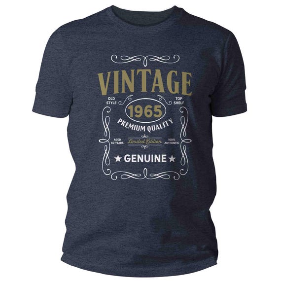 Men's Vintage 1965 60th Birthday T-Shirt Classic Sixty Shirt Gift Idea 60 Birthday Shirts Vintage Tee Vintage Shirt Man Unisex