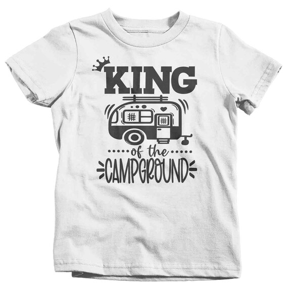 Kids Funny Camping Shirt King of the 
