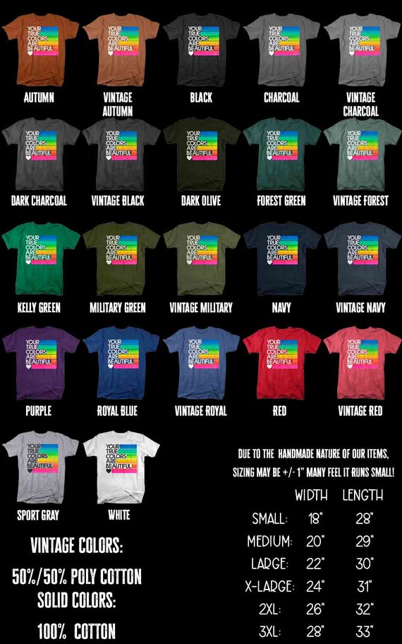 Men's LGBT T Shirt Your True Colors Beautiful Shirt Gay - Etsy