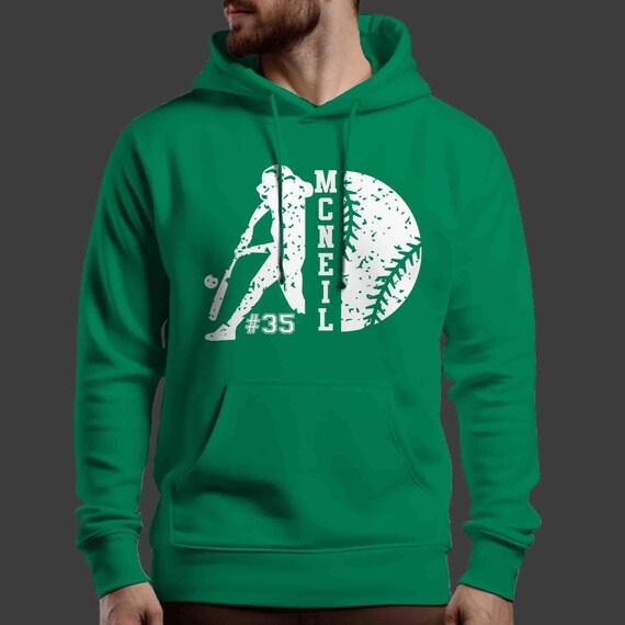 Men's Personalized Softball Hoodie Custom Softball Sweatshirt Softball Dad Gift Idea Personalized Softball Pullover Player Unisex Player