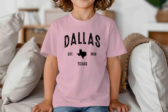Kids Dallas Texas Shirt Texas TShirt Athletic T Shirt Gift Idea For Him Texas Pride State Travel Gift Child Tee TX Southern Gift Unisex