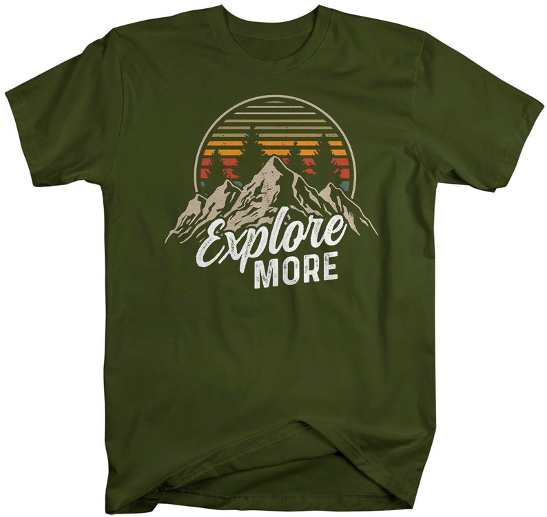 Men's Hiking T Shirt Hiker Shirt Explore More Mountains Shirt Hiker Gift Camping Tee Mountains Shirt Man Unisex image 6