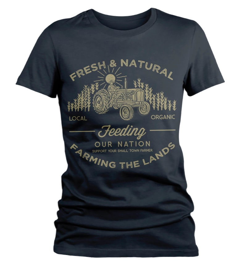 Women's Farming the Land T Shirt Vintage Farmer Shirts Etsy