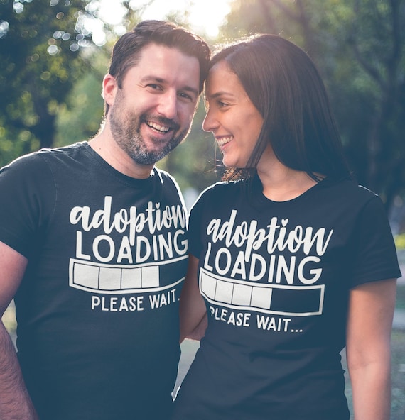 Men's Adoption T Shirt Cute Adoption Loading Parent Tee Gift Idea Adoptive Dad Parents