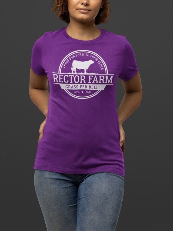 Women's Personalized Farm Cattle Shirt Custom Beef Meats T Shirt Minimalist Logo Homestead Farming TShirt Ladies Gift Idea