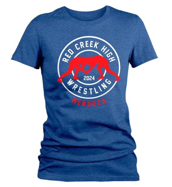 Women's Personalized Wrestling Shirts Custom Wrestler Dad Minimal Logo Team T-Shirt Personalized Team Custom TShirt Ladies Shirts Gift Idea