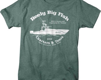 Men's Personalized Fishing Charter Shirt Boat Tour T Shirt Gift for  Fisherman Angler Fish Boater Custom Boating Tshirt Unisex Soft Tee -   Canada