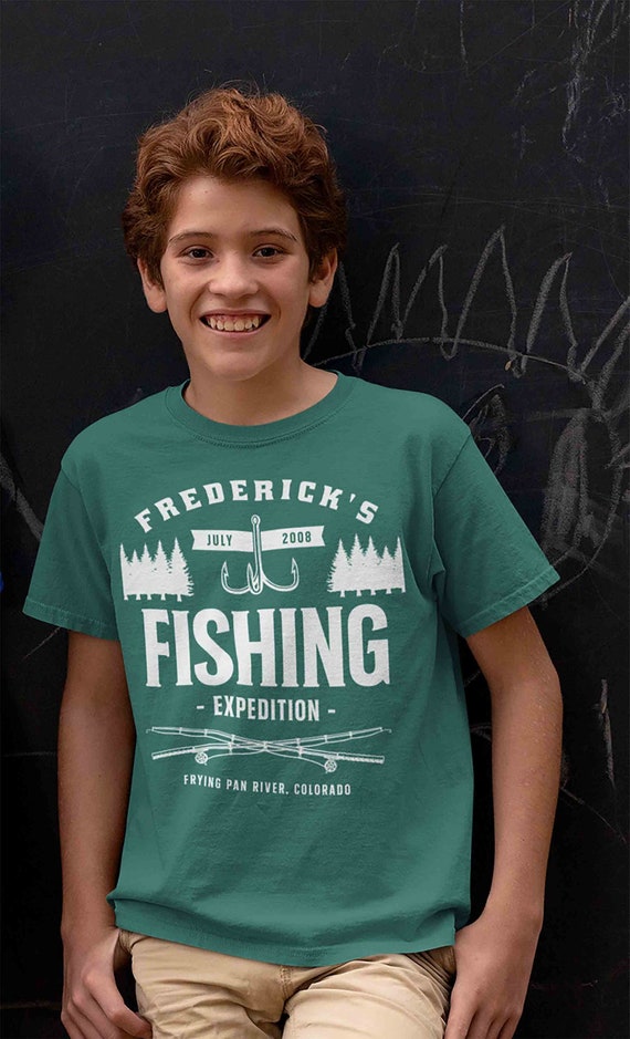 Kids Fishing T-shirt Fisherman Trip Expedition Tee Shirt Custom Shirts  Personalized Tee Fish Trip Vacation Birthday Gift Boy's Girl's -  Israel