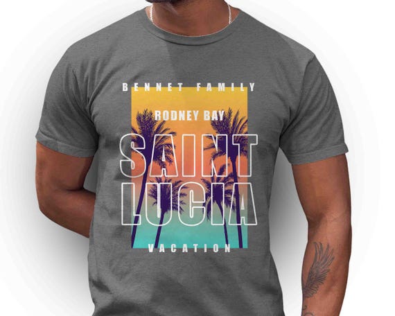Custom Matching Tropical Beach Vacation T-Shirt: Personalized Cruise Palm Tree Tee Group Unisex