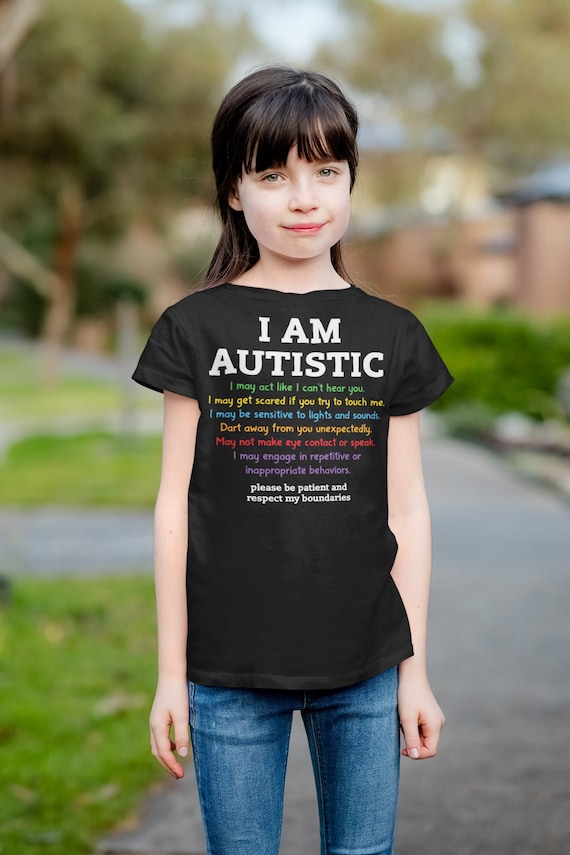 Kids Autism T Shirt I Am Autistic Shirt Awareness T-Shirt Spectrum Disorder TShirt Autistic ASD  Tee Unisex Youth Boy's Girl's