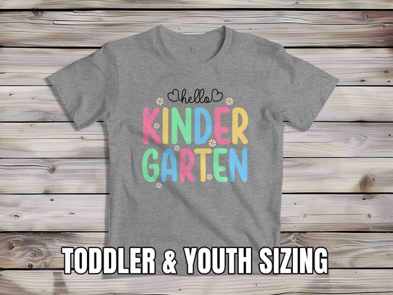 Kids Cute Kindergarten Shirt Back To School TShirt Daisies Flower Daisy T-Shirt Hello Kindergarten T Shirt Boho Children's School Youth Gift