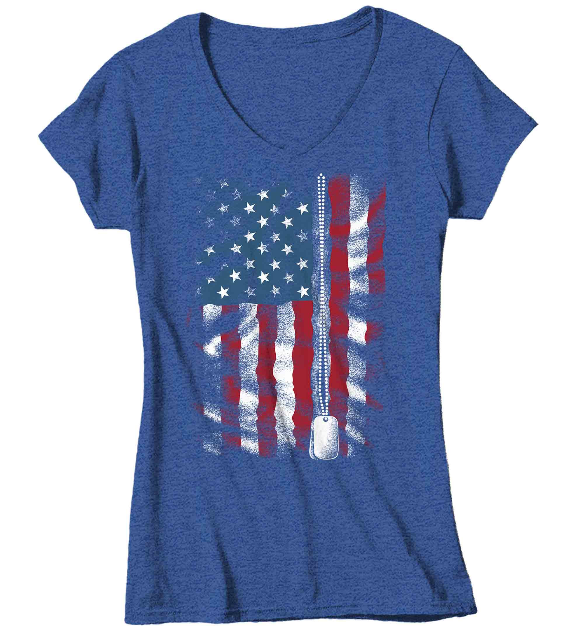 Women's Memorial Day TShirt American Flag Veteran Shirt Etsy