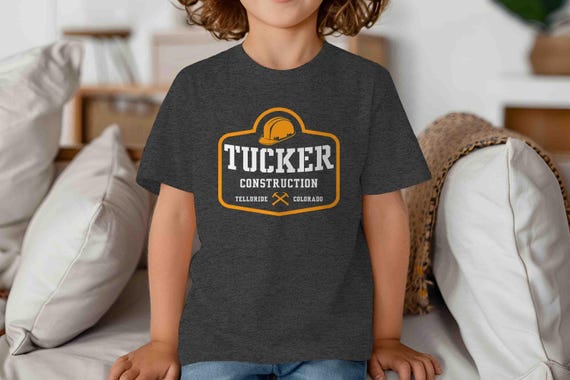 Kid's Custom Construction Shirt Personalized Builder Hardhat Hammer Remodeling T Shirts Home Contractor Logo Business TShirt Unisex Gift