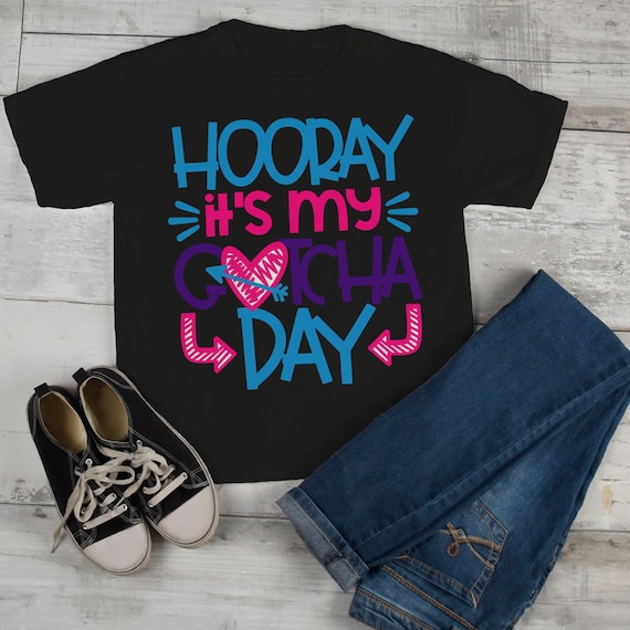 Girl's Gotcha Day T Shirt Adoption Shirts Adopted Tee Cute Adopt Tee Coming Home Day