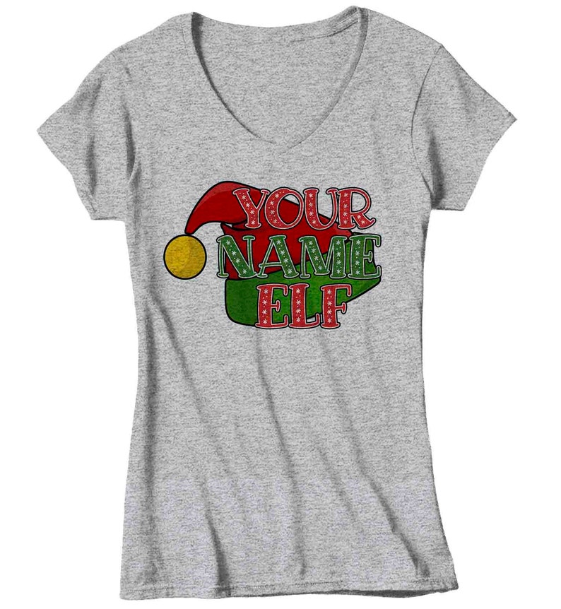 Women's Personalized Elf T Shirt Custom Elf Shirt Cute Etsy
