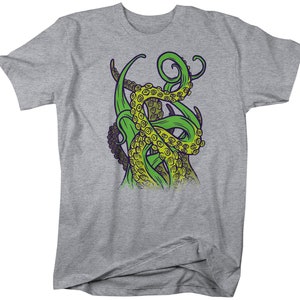 Men's Octopus T Shirt Tentacles Shirt Grunge Tee Aquatic Kraken Hipster Shirt Octopuses Gift Idea Man Unisex Man's zdjęcie 9