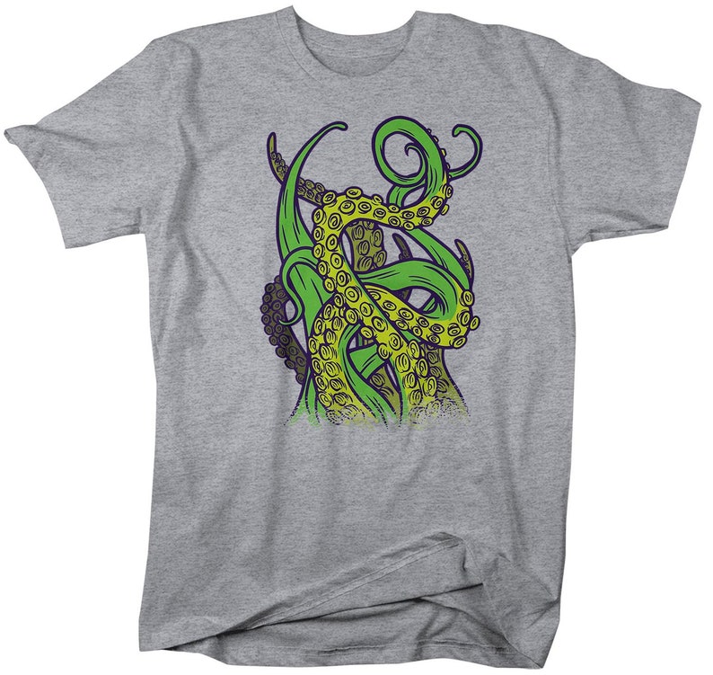 Men's Octopus T Shirt Tentacles Shirt Grunge Tee Aquatic Kraken Hipster Shirt Octopuses Gift Idea Man Unisex Man's zdjęcie 9