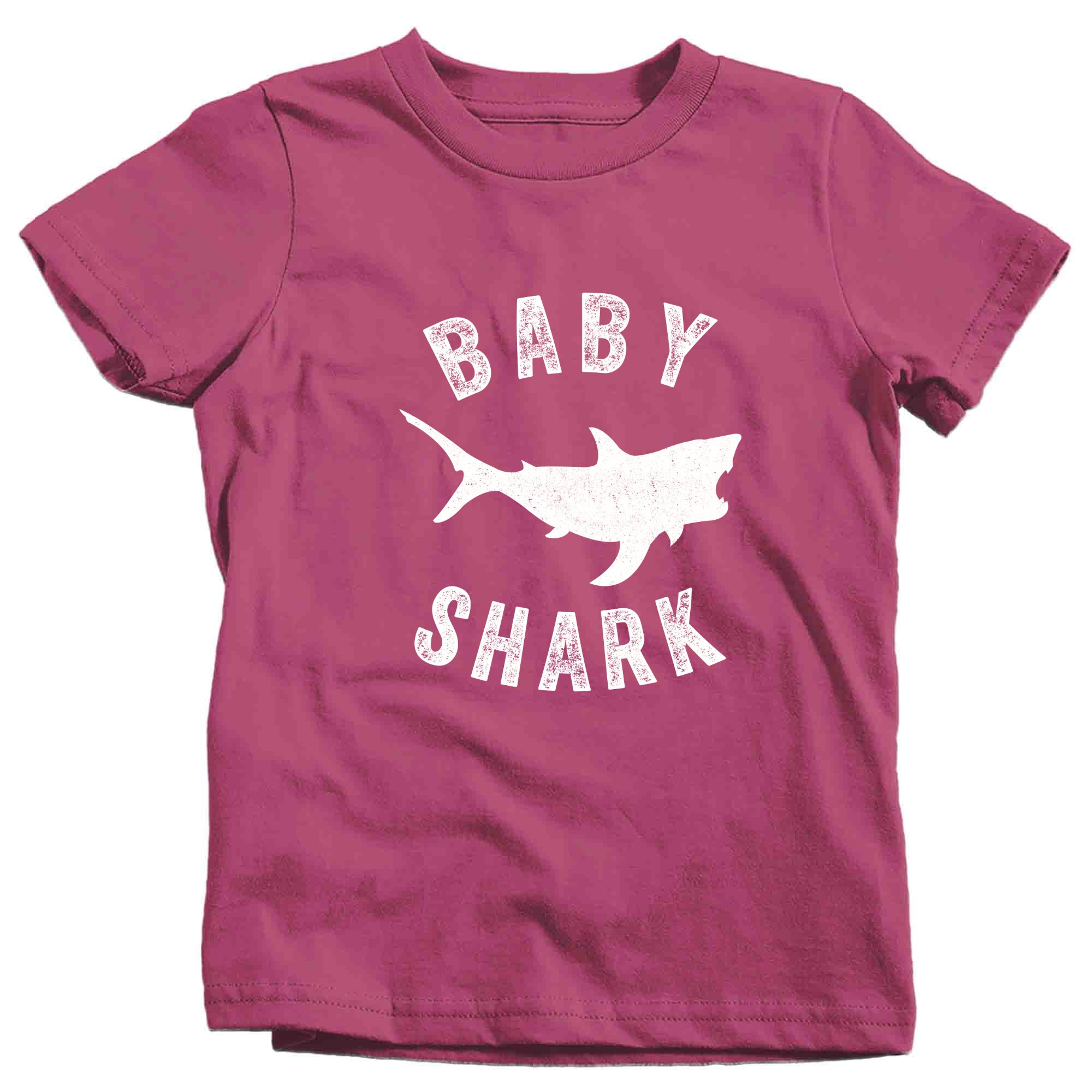 Kids Cute Pink Baby Shark Doo Doo Doo Distressed Tshirt For Girls Kids Cute Pink Baby Shark Doo Doo Doo Distressed Tshirt For Girls