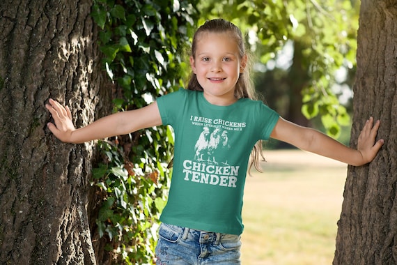 Kids Funny Chicken Shirt Farm T Shirt Raise Chickens Literally Tender Farming Humor Hen Homesteader Gift For Him Unisex