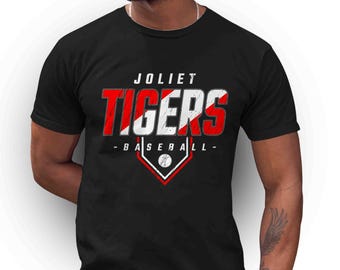 Men's Custom High School Baseball Mom Dad Team Shirt Grunge Personalized Home Plate Logo T-Shirt