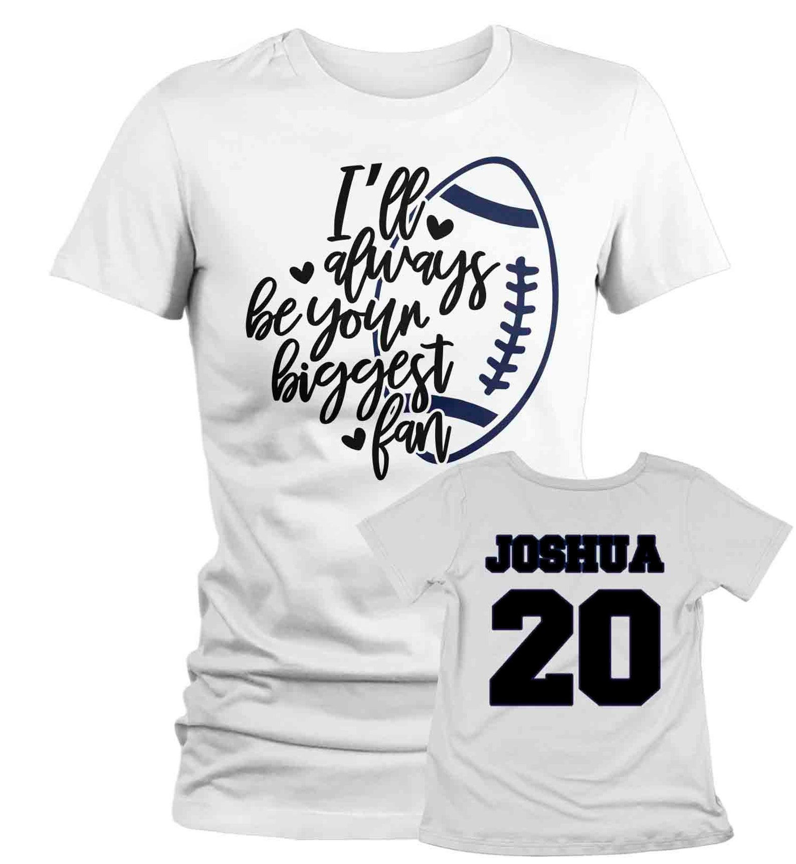Women's Personalized Football T Shirt Biggest Fan Shirts Etsy